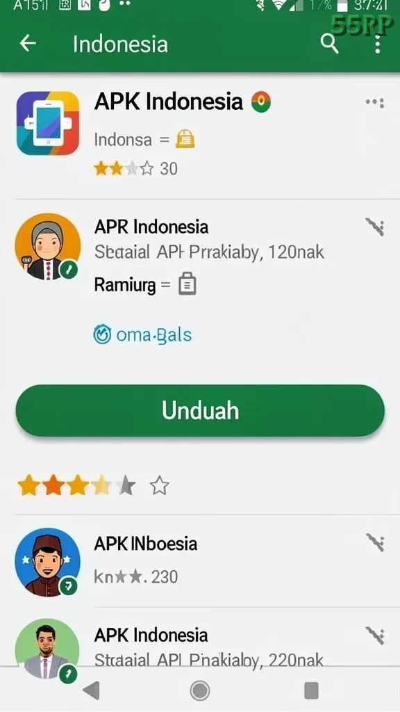 Galeri pratinjau visual 55rp build APK resmi terbaru